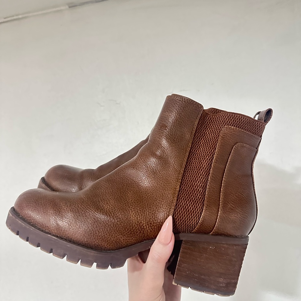 Brown Leather Ankle Boots